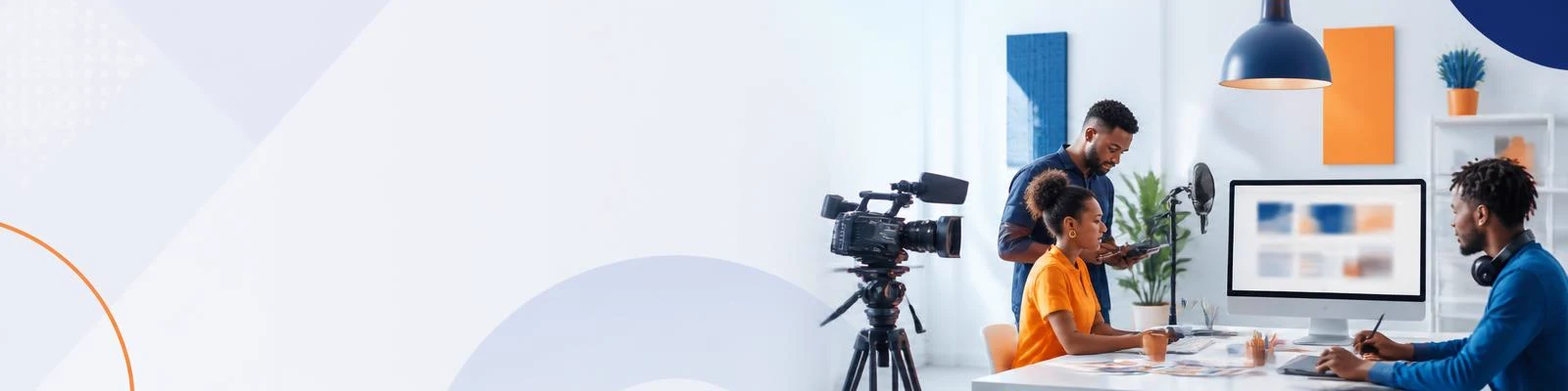 Bannière de Masters Media montrant une équipe travaillant sur des projets de communication et de création numérique.
